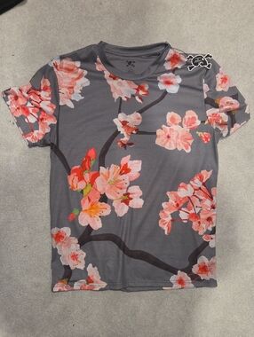 Men's Skull & Bones Short Sleeve Cherry Blossom Floral Tee